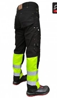 Darbo kelnės Pesso Canvas HI-VIS, juodos 1