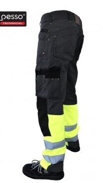 Darbo kelnės Pesso Canvas HI-VIS, pilkos 1