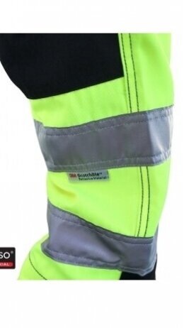 Darbo kelnės Pesso Canvas HI-VIS, juodos 4